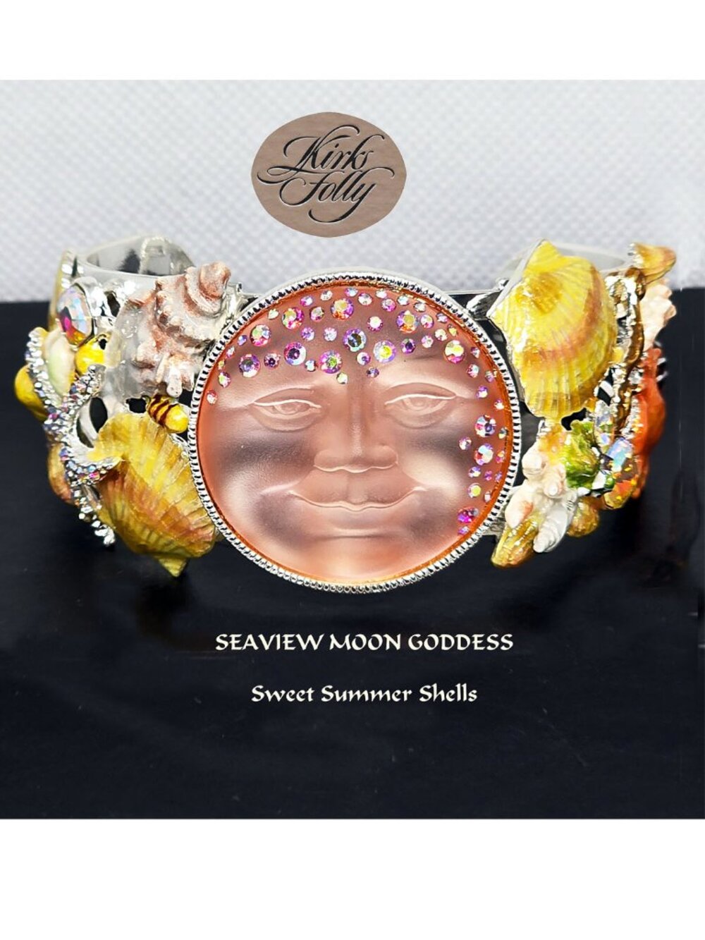 KIRKS FOLLY SEAVIEW MOON GODDESS Sweet Summer Shells ST Cuff Bracelet Large